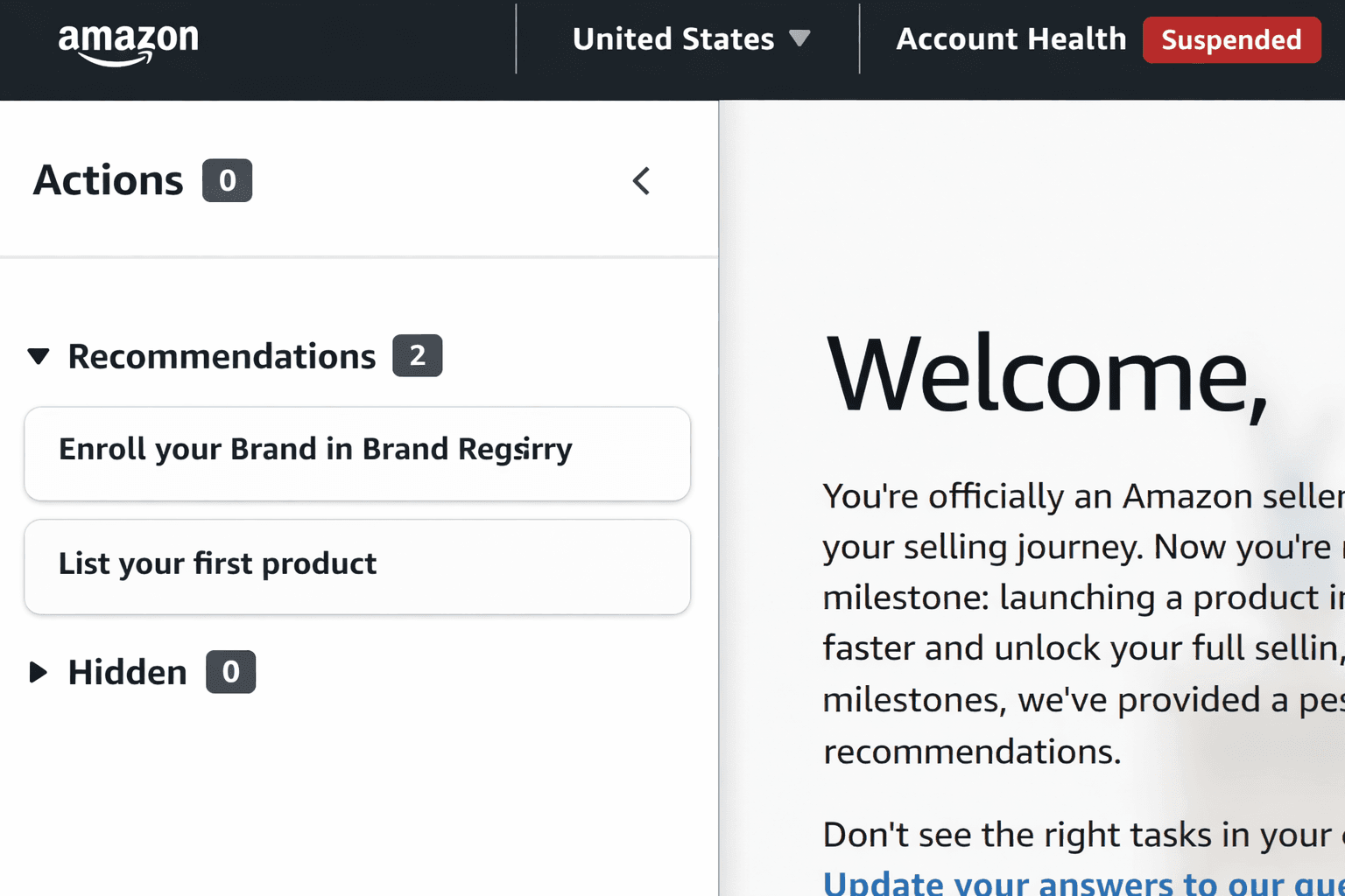 amazon account suspended seller central account health suspended